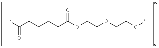 Polydiethylene glycol adipate Struktur