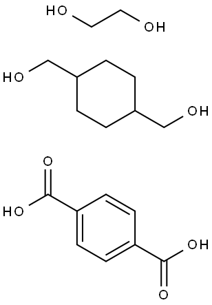 1,4-Benzenedicarboxylic acid polymer with 1,4-cyclohexanedimethanol and 1,2-ethanediol Struktur