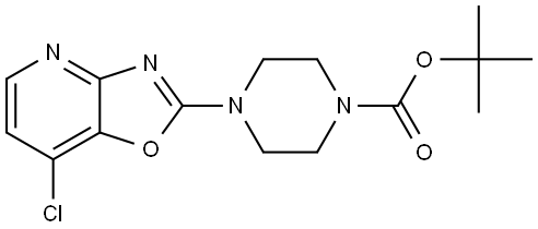 tert-butyl 4-(7-chlorooxazolo[4,5-b]pyridin-2-yl)piperazine-1-carboxylate Struktur