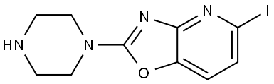 5-iodo-2-(piperazin-1-yl)oxazolo[4,5-b]pyridine Struktur