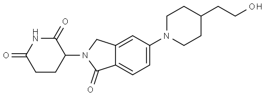 2,6-Piperidinedione, 3-[1,3-dihydro-5-[4-(2-hydroxyethyl)-1-piperidinyl]-1-oxo-2H-isoindol-2-yl]- Struktur