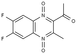 1-(6,7-DIFLUORO-3-METHYL-1,4-DIOXY-QUINOXALIN-2-YL)-ETHANONE Struktur