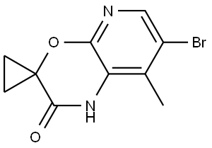 Spiro[cyclopropane-1,3′-[3H]pyrido[2,3-b][1,4]oxazin]-2′(1′H)-one, 7′-bromo-8′-methyl- Struktur