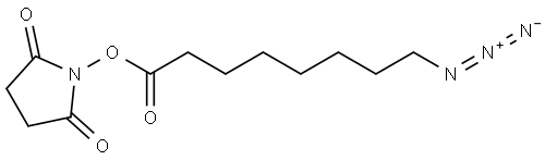 2,5-Dioxopyrrolidin-1-yl 8-azidooctanoate Struktur