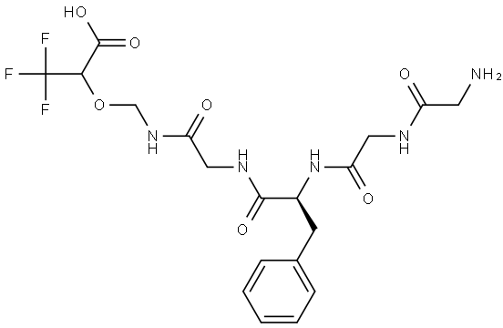 Gly-Gly-Phe-N-[(carboxy-R-CF3-methoxy)methyl]Glycinamide Struktur