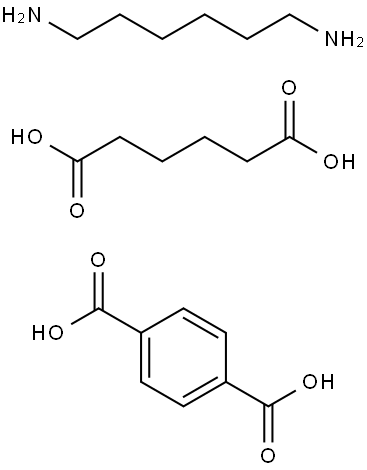 1,4-Benzenedicarboxylic acid, polymer with 1,6-hexanediamine and hexanedioic acid  Struktur