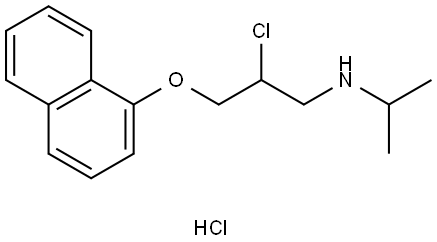 1-Propanamine, 2-chloro-N-(1-methylethyl)-3-(1-naphthalenyloxy)-, hydrochloride (1:1) Struktur