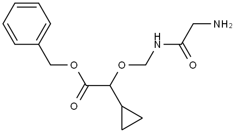 benzyl 2-((2-aminoacetamido)methoxy)-2-cyclopropylacetate Struktur