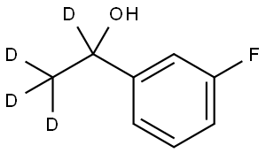 1-(3-fluorophenyl)ethan-1,2,2,2-d4-1-ol Struktur