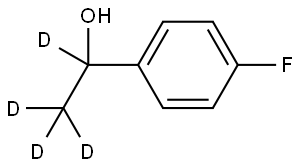 1-(4-fluorophenyl)ethan-1,2,2,2-d4-1-ol Struktur