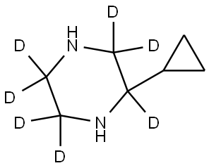 2-cyclopropylpiperazine-2,3,3,5,5,6,6-d7 Struktur