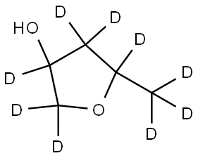 5-(methyl-d3)tetrahydrofuran-2,2,3,4,4,5-d6-3-ol Struktur