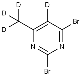 2,4-dibromo-6-(methyl-d3)pyrimidine-5-d Struktur