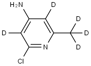 2-chloro-6-(methyl-d3)pyridin-3,5-d2-4-amine Struktur