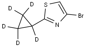 4-bromo-2-(cyclopropyl-d5)thiazole Struktur