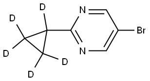 5-bromo-2-(cyclopropyl-d5)pyrimidine Struktur