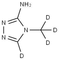 4-(methyl-d3)-4H-1,2,4-triazol-5-d-3-amine Struktur