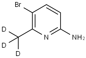 5-bromo-6-(methyl-d3)pyridin-2-amine Struktur