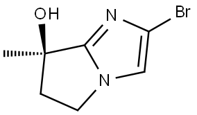 (7R)-2-bromo-7-methyl-5,6-dihydropyrrolo[1,2-a]imidazol-7-ol Struktur