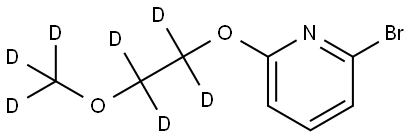 2-bromo-6-(2-(methoxy-d3)ethoxy-1,1,2,2-d4)pyridine Struktur