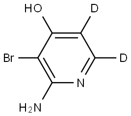 2-amino-3-bromopyridin-5,6-d2-4-ol Struktur