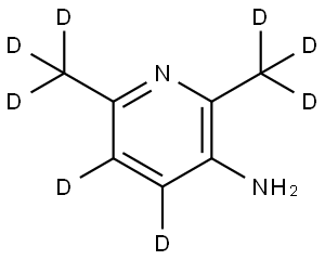 2,6-bis(methyl-d3)pyridin-4,5-d2-3-amine Struktur