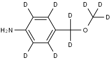 4-((methoxy-d3)methyl-d2)benzen-2,3,5,6-d4-amine Struktur