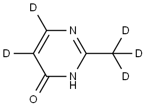 2-(methyl-d3)pyrimidin-4(3H)-one-5,6-d2 Struktur