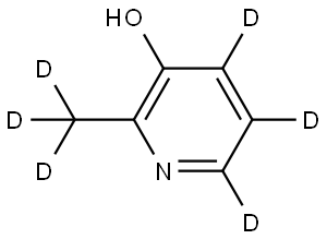 2-(methyl-d3)pyridin-4,5,6-d3-3-ol Struktur