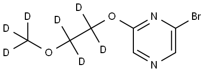 2-bromo-6-(2-(methoxy-d3)ethoxy-1,1,2,2-d4)pyrazine Struktur