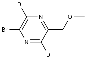 2-bromo-5-(methoxymethyl)pyrazine-3,6-d2 Struktur