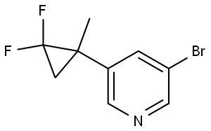 3-bromo-5-(2,2-difluoro-1-methylcyclopropyl)pyridine Struktur