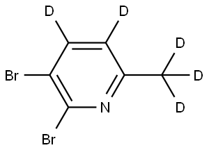 2,3-dibromo-6-(methyl-d3)pyridine-4,5-d2 Struktur