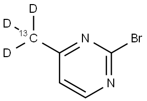 2-bromo-4-(methyl-13C-d3)pyrimidine Struktur