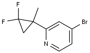 4-bromo-2-(2,2-difluoro-1-methylcyclopropyl)pyridine Struktur