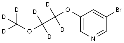 3-bromo-5-(2-(methoxy-d3)ethoxy-1,1,2,2-d4)pyridine Struktur