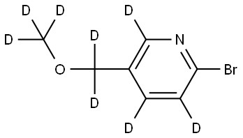 2-bromo-5-((methoxy-d3)methyl-d2)pyridine-3,4,6-d3 Struktur