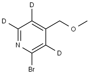 2-bromo-4-(methoxymethyl)pyridine-3,5,6-d3 Struktur