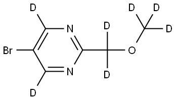 5-bromo-2-((methoxy-d3)methyl-d2)pyrimidine-4,6-d2 Struktur