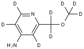 2-((methoxy-d3)methyl-d2)pyridin-3,5,6-d3-4-amine Struktur