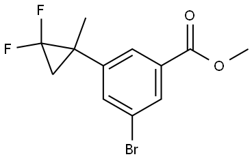 methyl 3-bromo-5-(2,2-difluoro-1-methylcyclopropyl)benzoate Struktur