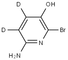 6-amino-2-bromopyridin-4,5-d2-3-ol Struktur