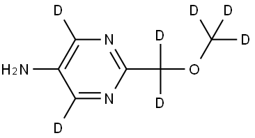 2-((methoxy-d3)methyl-d2)pyrimidin-4,6-d2-5-amine Struktur