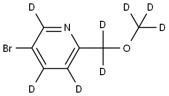 5-bromo-2-((methoxy-d3)methyl-d2)pyridine-3,4,6-d3 Struktur