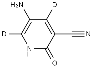 5-amino-2-hydroxynicotinonitrile-4,6-d2 Struktur