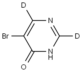 5-bromopyrimidin-4(3H)-one-2,6-d2 Struktur