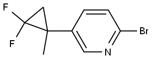 2-bromo-5-(2,2-difluoro-1-methylcyclopropyl)pyridine Struktur