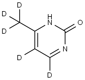 6-(methyl-d3)pyrimidin-2(1H)-one-4,5-d2 Struktur