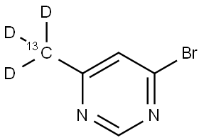 4-bromo-6-(methyl-13C-d3)pyrimidine Struktur