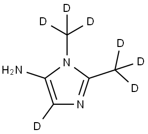 1,2-bis(methyl-d3)-1H-imidazol-4-d-5-amine Struktur